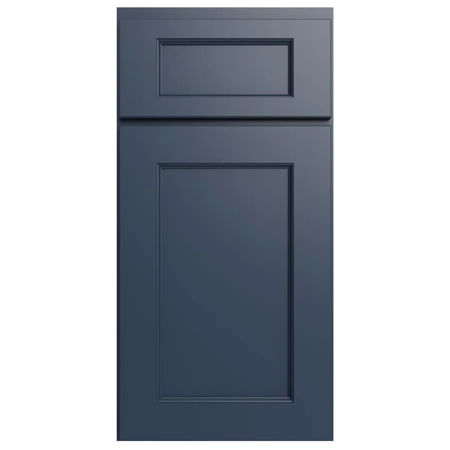 Brooklyn door and drawer front in the Midnight finish — a sample from the selections stage