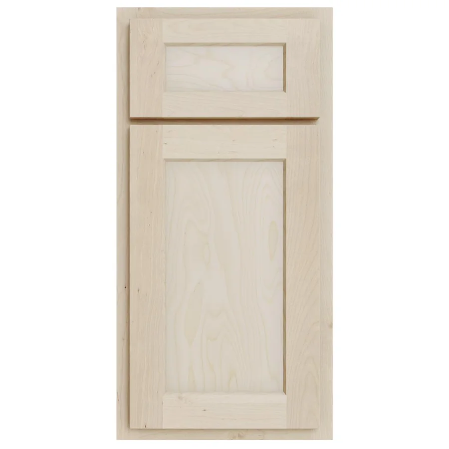 Unfinished birch shaker door and drawer front — cabinetry in the raw