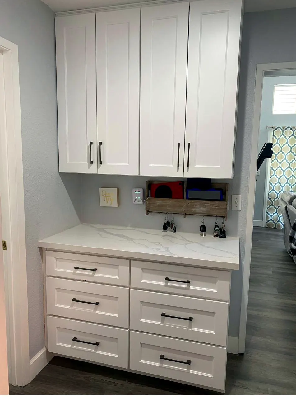 Completed two-tone Twin Cities kitchen by ABC Cabinets & Design