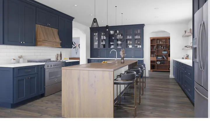 Design rendering of a Brooklyn Midnight kitchen — study cover