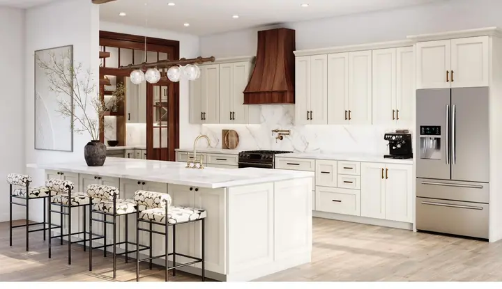 Design rendering of a Brooklyn Pearl kitchen — study cover